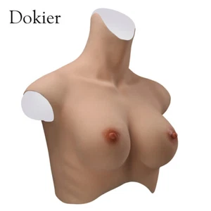 Dokier Oversized B cup Silicone Breast Forms Breastplate Crossdresser Drag Queen - Picture 1 of 12