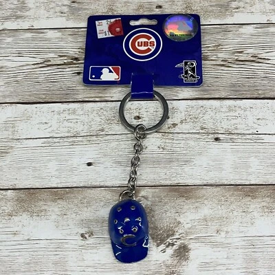 MLB Chicago Cubs Baseball Helmet Cap Keychain Rare Metal Souvenir New Old Stock - Image 1 of 4