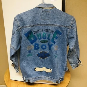 RARE VTG Bugle Boy Denim Jean Jacket - Youth Size Medium - Picture 1 of 11