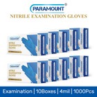 Disposable Blue Exam Nitrile Gloves 4 Mil, XLarge , Latex & Powder Free,1000PCS