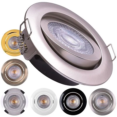 LED Einbaustrahler flach LUMIRA 5W warmweiß Einbauspot Deckenstrahler Deckenspot - Bild 1 von 4