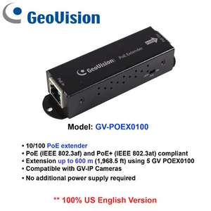 GeoVision GV-POEX0100 One-Port PoE Extender/Extension up to 600 m - Bild 1 von 4