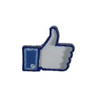 Thumbs Up “Like” Iron on Patch Embroidered FB Applique 3.3×2.7×0.1 cm (0.5 g)