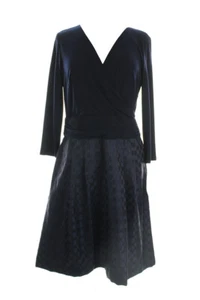 American Living Navy /-Sleeve Polka-Dot Dress - Picture 1 of 2