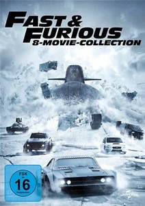 FAST & FURIOUS-8-MOVIE COLLECTION (VIN DIESEL, JASON STATHAM,...) 8 DVD NEW - Picture 1 of 2