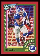 2022 Panini Legacy Timeless Treasures Red Tiki Barber #21/75 Jersey Number 