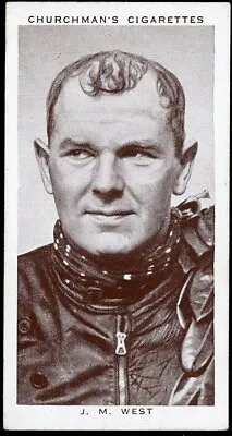 1939 W.A. & A.C. Churchman Kings of Speed #29 J.M. West EX/MT - Image 1 of 2
