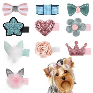 10 Pcs Dog Hair Clips Small Dog Hair Bows Cute Dog Hair Grooming Accessories ... - Picture 1 of 7