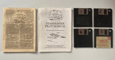 Star Wars X Wing Wars Reference Card + Floppy (1992) PC Computer Game, Missing - Image 1 of 4