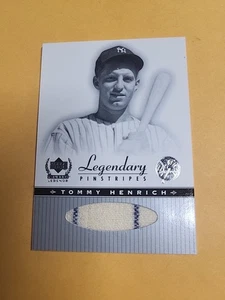 2000 UPPER DECK YANKEE LEGENDARY PINSTRIPES TOMMY HENRICH JERSEY CARD - Picture 1 of 2