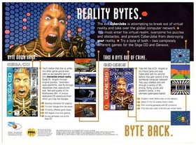 The Lawnmower Man - Sega CD Genesis - Vintage Original Print Ad - Promo Art 1995