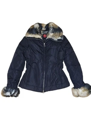 🖤Miss Sixty Vintage Y2K Faux Fur Puffer Jacket Size L Smaller Fitting 10-12 - Image 1 of 4