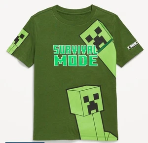 Minecraft Boys size M (8) Gender-Neutral Graphic T-Shirt for Kids Green Gamers - Picture 1 of 5