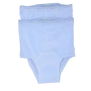 Vtg NOS 2 Pair Jockey Tall Man Y Front White Classic Brief Underwear Size 36 USA - Picture 1 of 4