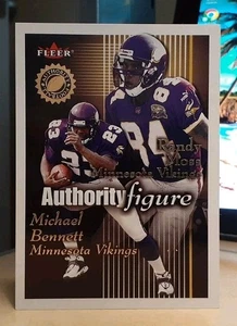 2001 Fleer Authority Figure /1750 Randy Moss Michael Bennett 20AF Rookie VIKINGS - Picture 1 of 2
