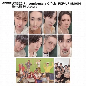 ATEEZ 7th Anniversary Official POP-UP 8ROOM Benefit Photocard Postcard Stamp - Picture 1 of 19