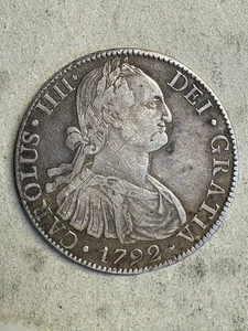 1792 Mexico 8 Real VF Laminated Reverse - Picture 1 of 2