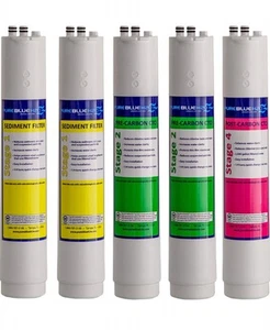 Pure Blue H2O 5PC Reverse Osmosis Filter System Replacement Filters - Picture 1 of 1