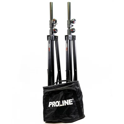 Proline PLSP1 Speaker Stand Pair with Carry Bag – Black - Image 1 of 4
