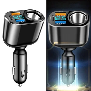 Séparateur de chargeur de voiture double port USB avec charge rapide et support - Photo 1 sur 12