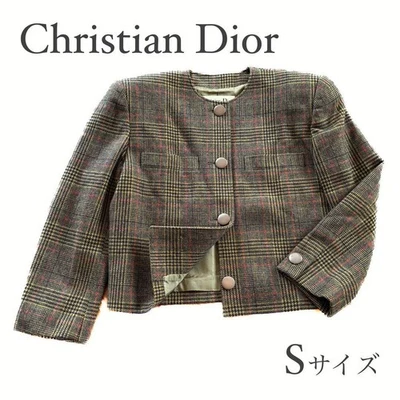 USED [CHRISTIAN DIOR] VINTAGE TWEED WOOL JACKET, SIZE GOOD - Image 1 of 4