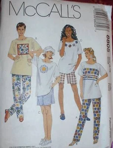 8805 Vintage McCalls CUCITO Modello Manca Top Pantaloni Casual Elasticizzato Vita NON TAGLIATO - Foto 1 di 2