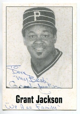 Grant Jackson Pittsburgh Pirates SIGNED 5X3½ card - Image 1 of 3