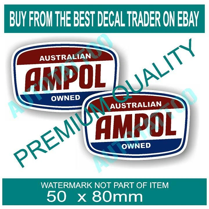 VINTAGE AMPOL GASOLINE Decal Sticker Vintage Australiana Garage Hot Rod Stickers Foto 1 de 1
