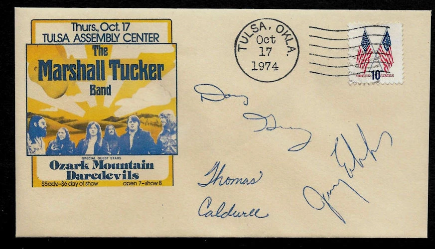 1974 The Marshall Tucker Band Concert Featured on Collector's Envelope *OP1314 - Image 1 of 1