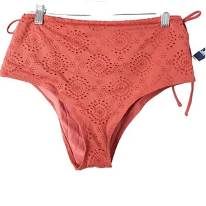 Bikini donna Aerie nuovo con etichetta foderato con occhielli cravatta laterale alta taglia large - Foto 1 di 8