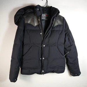 Ralph Lauren RLX Jacke Damen klein schwarz Daunen Puffer Kapuze Wolle Shell Skimantel - Bild 1 von 22