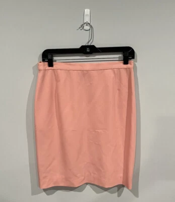 ESCADA Talla 40 Rosa Falda Margaretha Ley Barbie Rosa Pura Lana Nueva Lápiz Foto 1 de 4