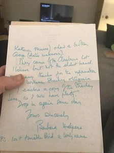 SIGNED letter and The Strachey Line by Barbara Strachey 1985 HB - Picture 1 of 4