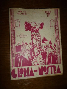ORESTE RELANDINI GLORIA NOSTRA Lega Buona Stampa 1933 Autografato Fascismo - Foto 1 di 1