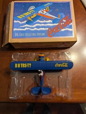 Coca Cola Die Cast Stearman Bi-plane Polar Bear - Image 1 of 4