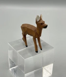 Alte Lotte Sievers Hahn Holz Figur Reh Krippe Puppenstube Zubehör Lindenholz Alt - Bild 1 von 9