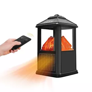Mini Small Indoor Electric Fireplaces Lanterns Space Heaters Stove 3D Flame F... - Picture 1 of 8