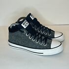 Converse Chuck Taylor All Star Shoes Womens Uk 5 Grey Madison Mid Top Canvas
