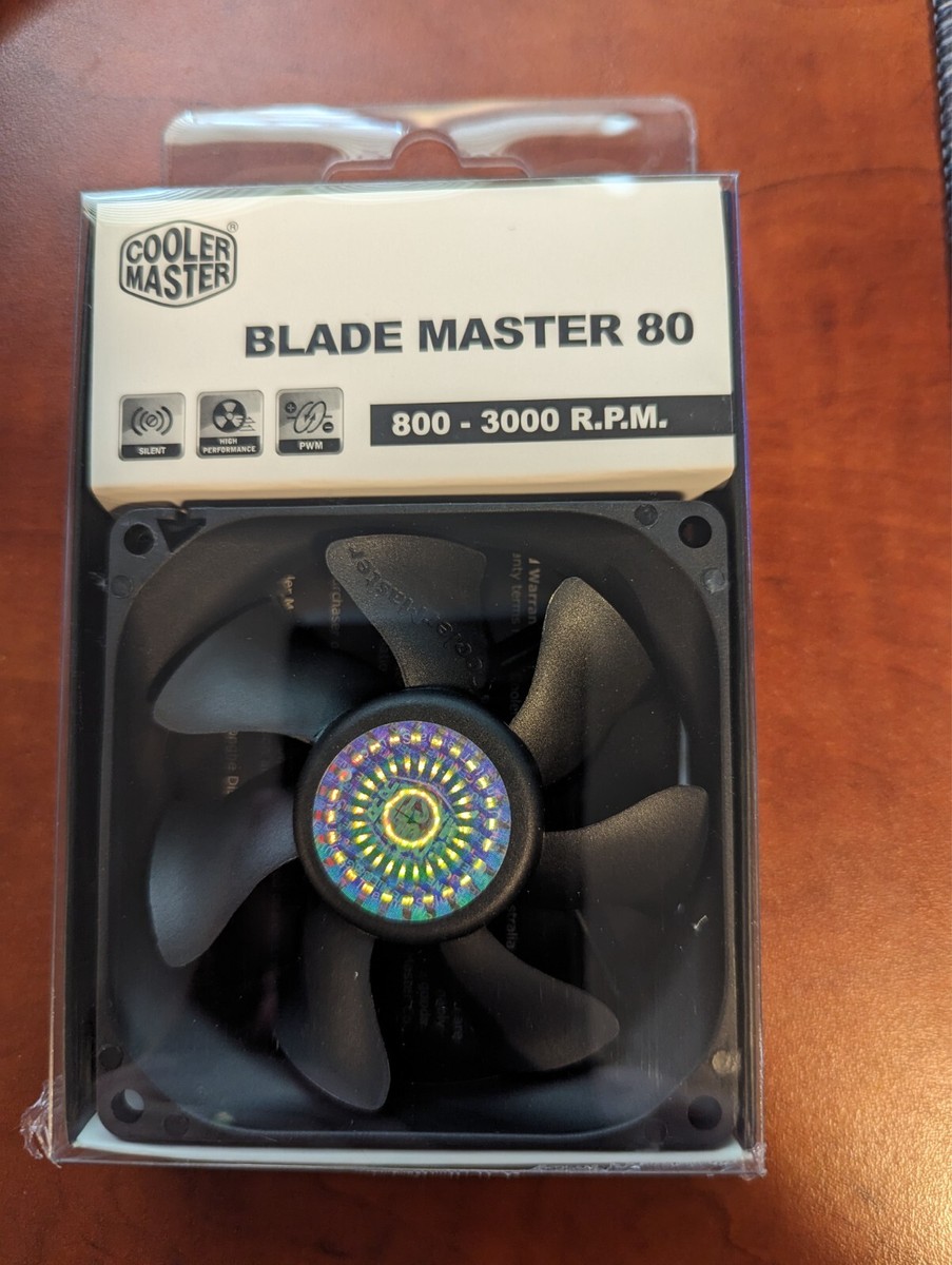 120 Mm Pc Fan Cooler Master SickleFlow 80 Fan All-Black, PWM