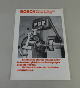 Prospekt / Broschüre Bosch Starter-Prüfstände bis 6 PS Stand 02/1970 - Bild 1 von 2