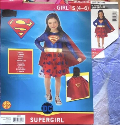 Kids Girls Wonder Woman Costume Superhero Book Day Week Fancy Dress Outfit 4-6yr - Image 1 of 2