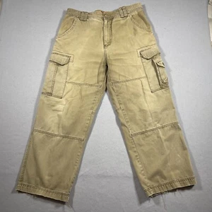 VTG Unionbay Cargo Pants Mens 36x29 Tan Straight Leg Baggy Grunge Skater Y2K - Picture 1 of 10