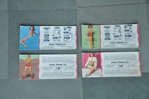4 Pc Vintage John Prior Colorful Litho Ink Blotter Papers , Collectible - Picture 1 of 9