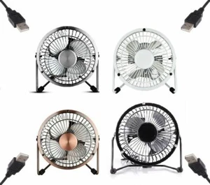 Mini USB Chargeable Desk Fan Table Air Cooling Fan 4-6 Inch Fan Portable Cooler - Picture 1 of 14