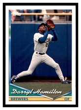 1994 Topps #435 DARRYL HAMILTON Milwaukee Brewers ~D5E