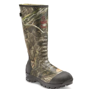 New Mens Ankle Fit Insulated Rubber Hunting Boots, 2,400-Gram Camo Mossy Oak - Picture 1 of 10