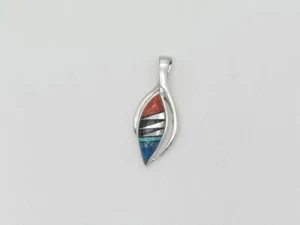 Indianer Sterlingsilber Multi-Stein Zuni Handarbeit Anhänger - Bild 1 von 7