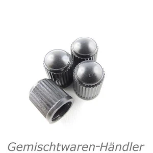 4x Tappi Valvola Auto Veicolo Moto Bicicletta Plasta Nero Valve Car Cap - Foto 1 di 1
