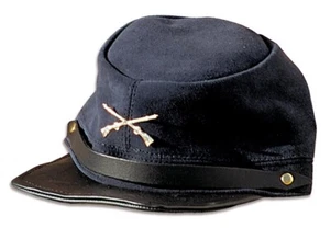 Nordstaaten Cap blau USA Ledermütze Western Kappe Amerika Mütze Leder Südstaaten - Bild 1 von 1