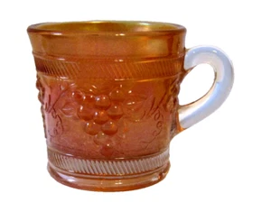 Dugan Glass 1922 - 1930 Marigold Carnival Glass Banded Grape Mug Cup - Picture 1 of 11